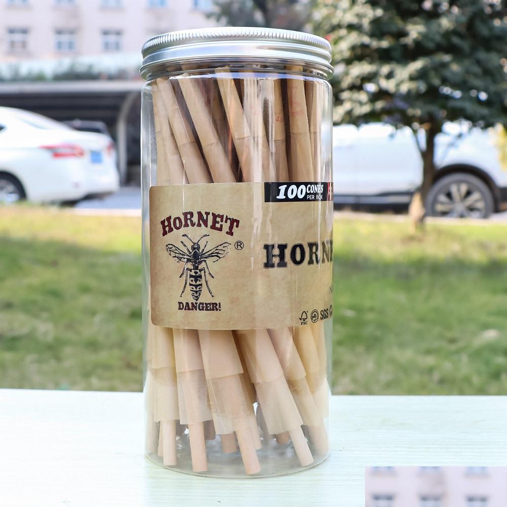 

Other Smoking Accessories 110Mm White Brown Cigarette Roll Paper King Size Horn Tube 1 Jar Of 100 Sticks Tubes Rolling Papers Smokin Dh85I