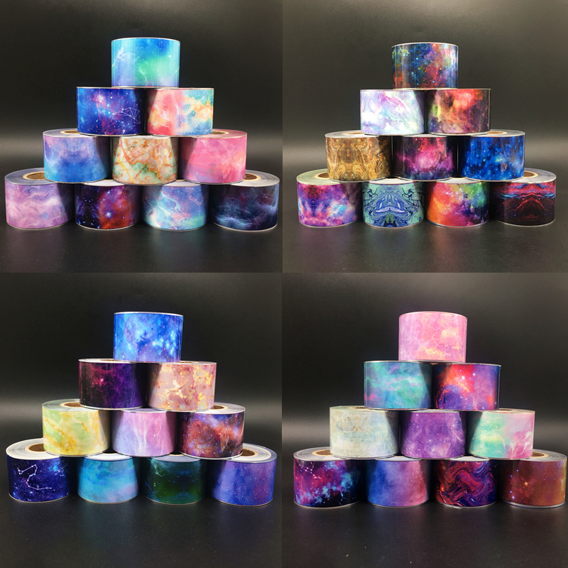 

Stickers Decals 10 Rolls 50m Marble Stone Nail Foils Set for Nails Sky Star Transfer Paper Stickers Marbling Manicure Set DIY Nail Decorations 221109