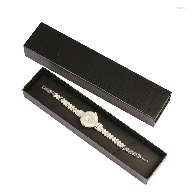 

Jewelry Pouches White Paper Box For Bracelet Gift Packaging Rectangle Watch Wholesale 20pcs/lot 1000g Hard Drawer
