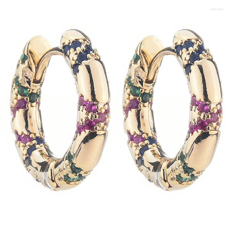 

Stud Earrings Zlxgirl Jewelry Colorful Pave Zircon Europe Design Bridal Perfect Gold Color Dubai Ears Piercing