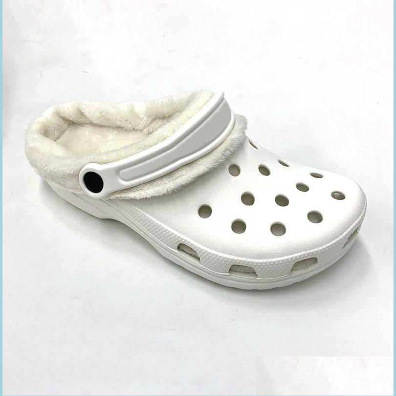 

Shoe Parts Accessories Clogs Women Sandals Beach Croc Flops Casual Summer With Fur Outdoor Flat Winter Woman Home Cute Garden Drop Dhrs0