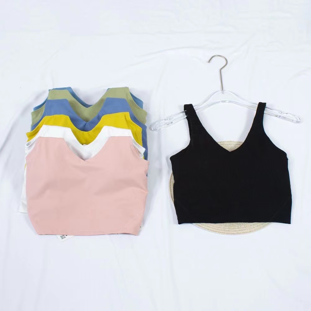 

2022 Women Camis Strawberry Milkshakesports Quick-dry Yoga Bra Sexy Tank Top Tight Yoga Vest with Chest Pad Soft Athletic Lulus Fitness Clothe Custom Lululemens, Customize