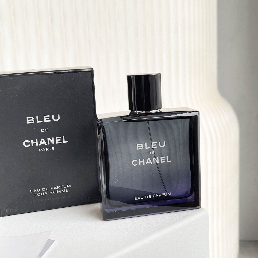 1:1 CHA-NEL BLUE Perfume High-quality Women's MANS Perfumes Lasting Fragrance Spray 100ml with box Christmas gift