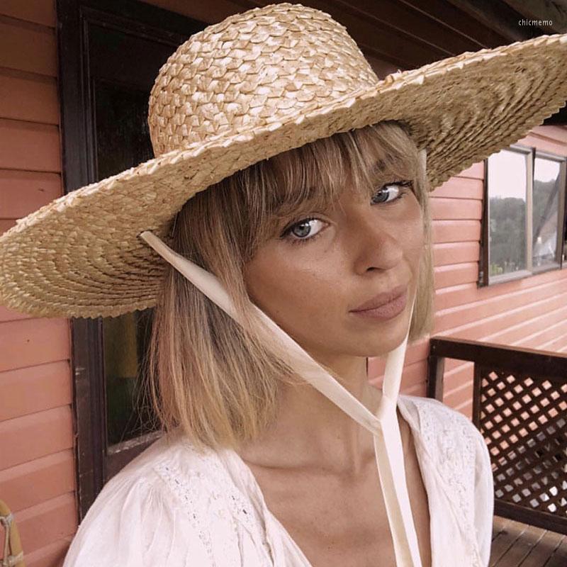 

Wide Brim Hats Summer Custom Hat Pattern Handmade Nature Straw For Women Cape Bucket Travel Sun Sombreros De Vaquero, White