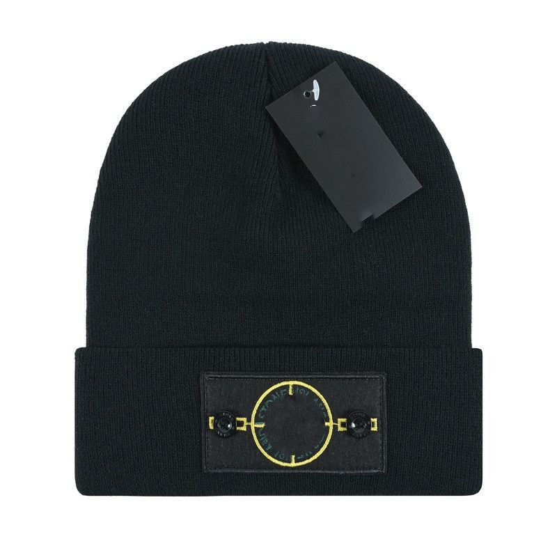 

2022 Stylish Stones Beanie Skull Cap Designer Letter Jacquard Beanie Island Men Women Warm Wool Hat Unisex Ski Caps, Blue