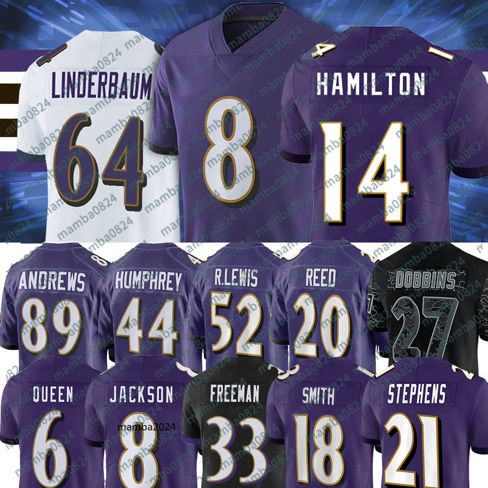 

8 Lamar Jackson Football Jerseys Baltimores Raven Roquan Smith Devin Duvernay Kyle Hamilton Patrick Queen R.Lewis Devonta Brandon Tyler Linderbaum Rashod Bateman, Women(wuya)