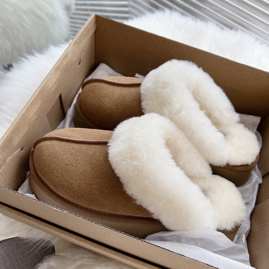 

New Women's plush slippers Girls Fur lined Disquette slipper Slip on Mule Style Slide Charcoal slide size 35-40, Color 1