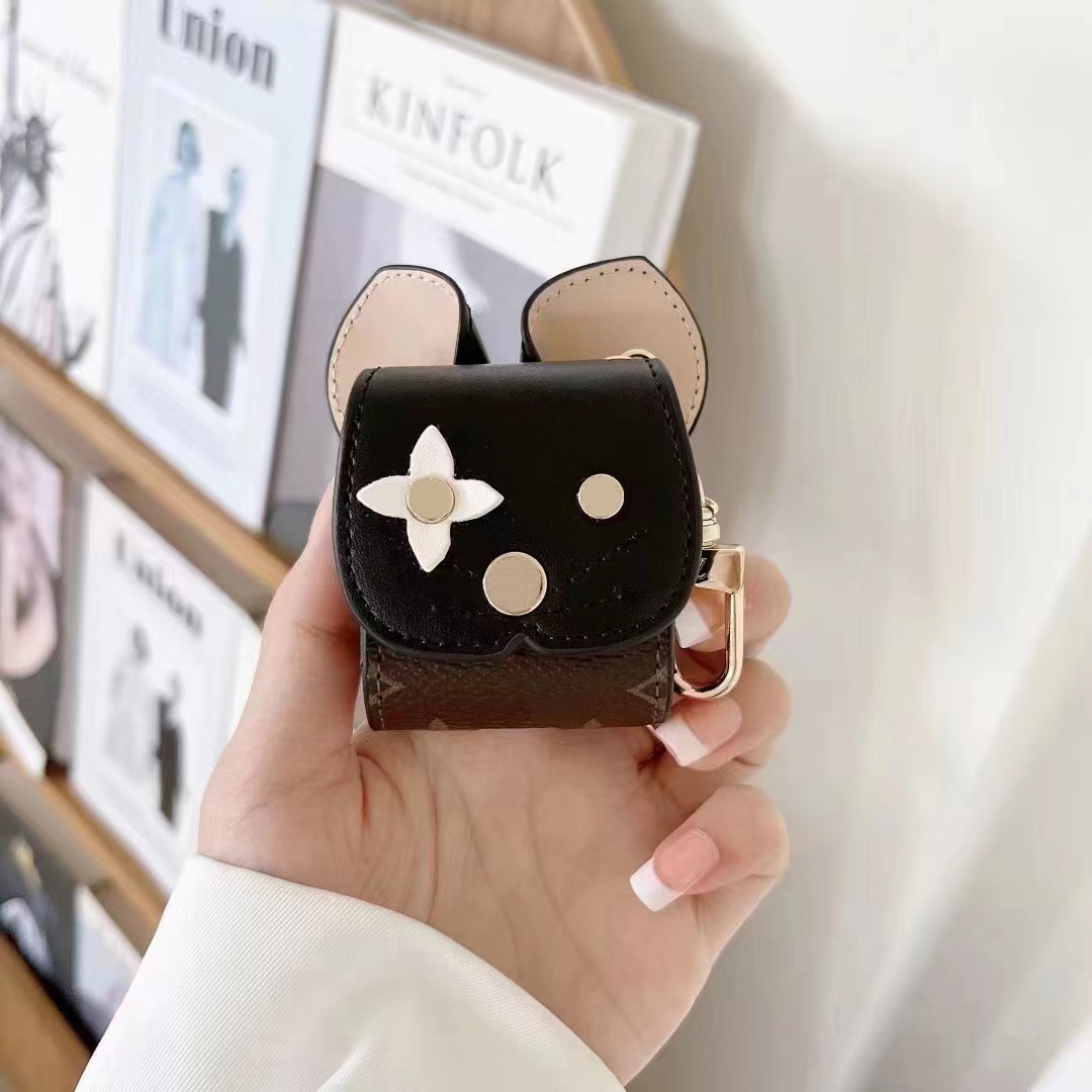 

Designer AirPods Cases 1 2 3 Pro Luxury Leather Crossbody AirPod Cover BrandL Fashion Cute Mouse AirPods1 AirPods2 AirPods3 AirPodspro Luxury Case with Logo Box, #2