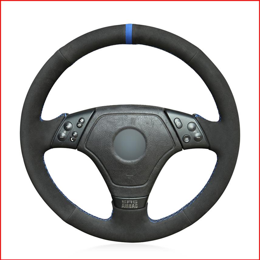 

Black Suede Hand Sew Comfortable Soft Steering Wheel Cover for BMW E36 1996-2000 E46 1998-2000 Z3 E36 7 1995-1999258S