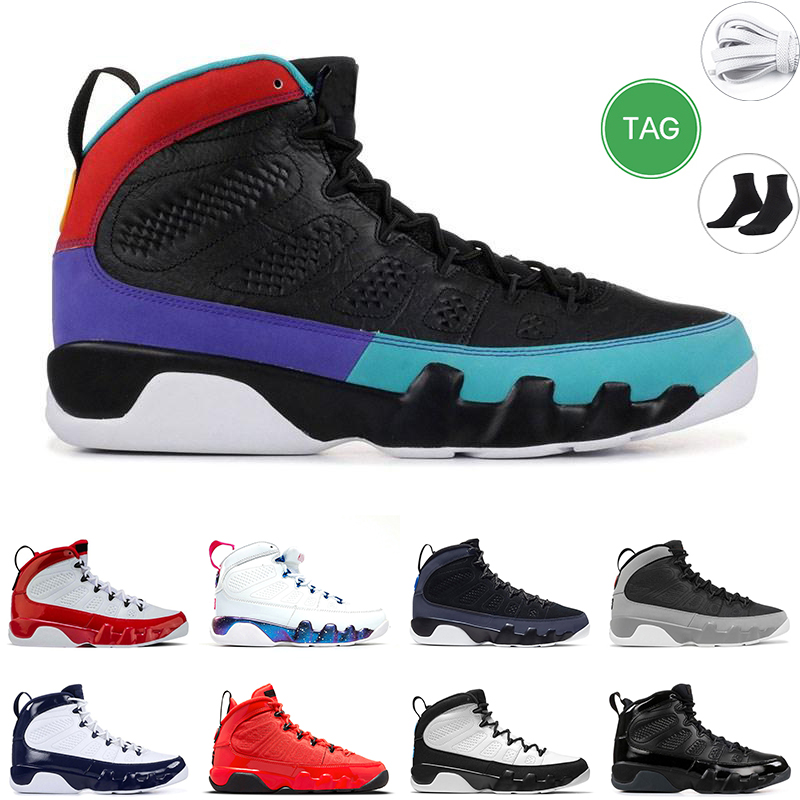 

men basketball shoes 9s 9 retro Chile UNC Racer Blue University Gold Particle Grey Statue Bred Dream It Gym Red mens trainers sports sneakers, #10