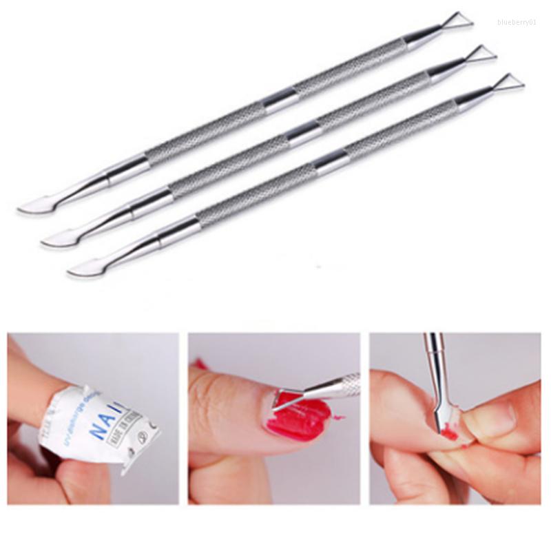 

Nail Art Kits 1Pc Tools Stainless Steel Cuticle Pusher Double Head Remover For Manicure Care