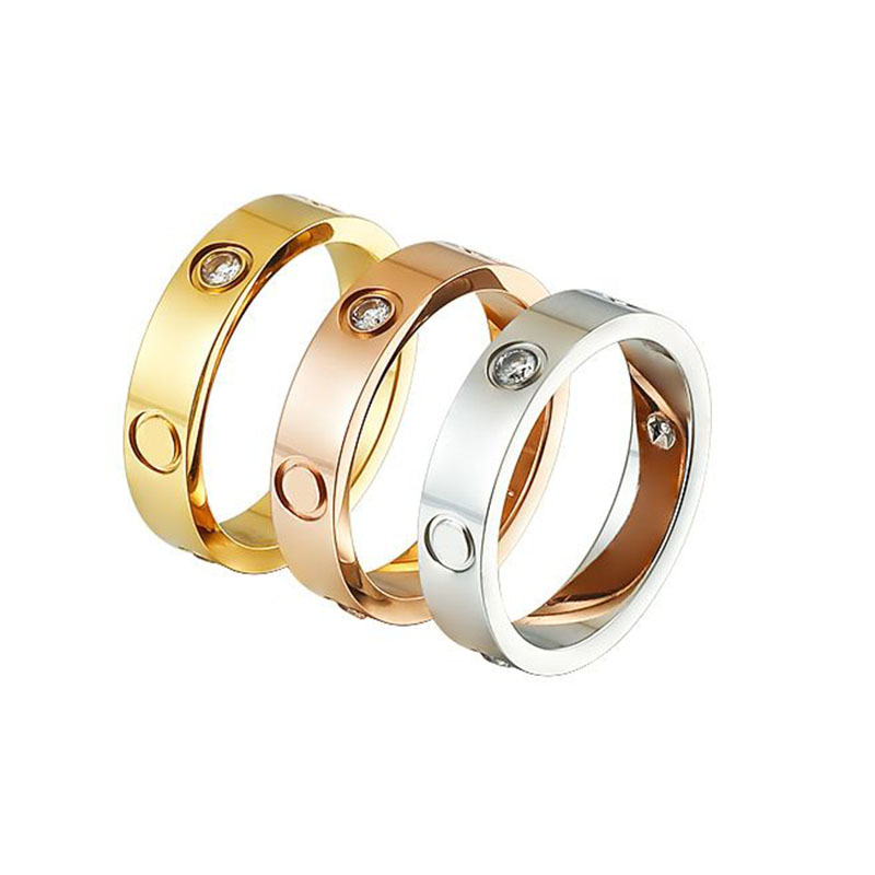 

Band Ring Mens Hip Hop Iced Out Jewelry New Fashion Gold Wedding Diamond Engagement Engagement Designer Silver Rose Titanium steel Unise chromees rings