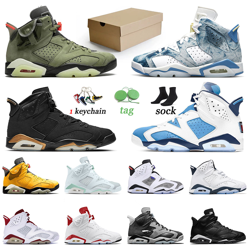 

Top Basketball Shoes AAA Quality Jumpman 6 36-47 6s Washed Denim Men Women Trainers Sports Sneakers Gold Hoops Alternate Hare Midnight Navy, 40-47 unc