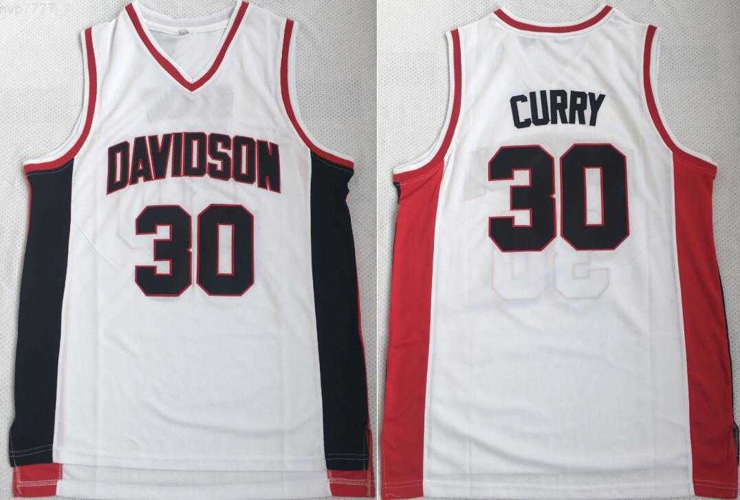 

Mvp7777 Davidson Wildcat Stephen Curry Basketball Jerseys Charlotte Christian Knights High School Virginia Tech Hokies Dell Curry 30 State Cougars, Red