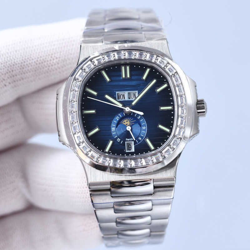 

2023Wristwatches Mens Watch y Automatic Mechanical Watch Diamond Wristwatch 40mm Sapphire Stainls Steel Strap Waterproof Dign Multi-Function Wristwatch, Box