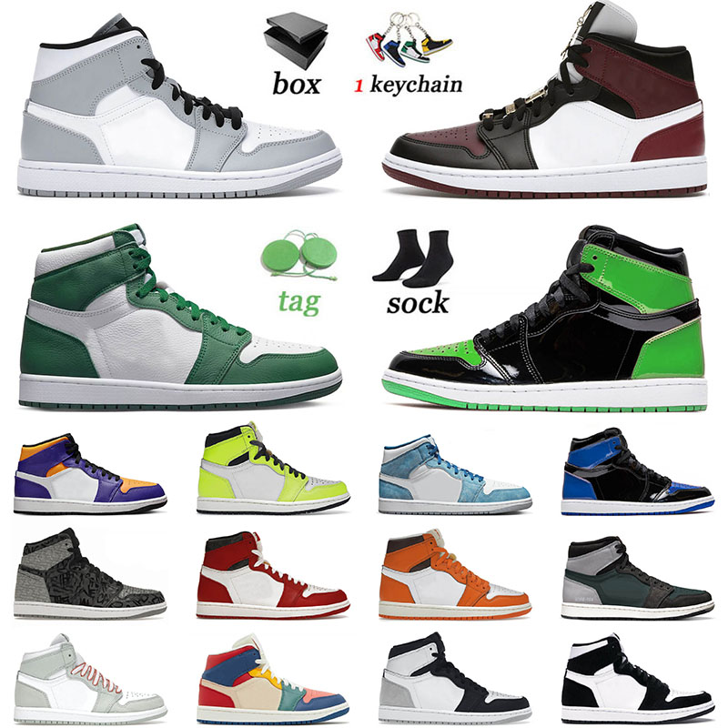 

Jumpman 1 Men Basketball Shoes Jorden1s Gorge Green Lakers A Ma Maniere Pollen Stealth Mens Women J1 Athletic Outdoor Trainers, D13 twist 36-46