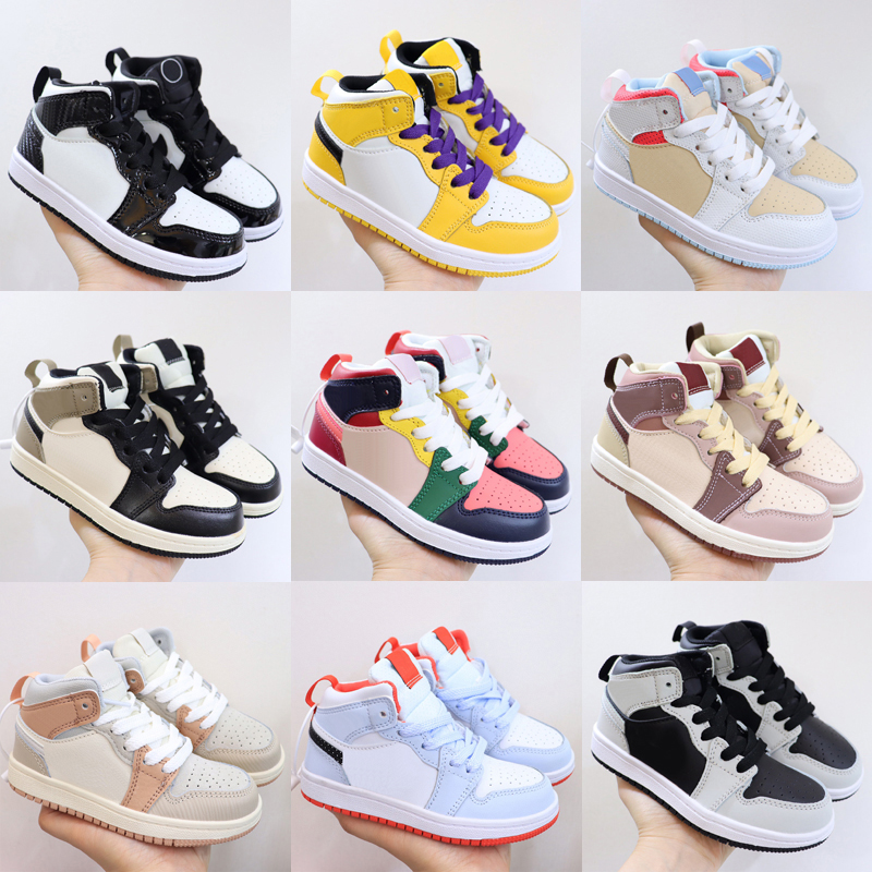 

Kids 1 basketball shoes 1s Mid Dark Mocha Trainers Edge Glow Volt Gold Bule High Light Smoke Grey Candy Multicolor Small Big Boy Girl Toddlers Sneakers Infant Size 6c-5y, As photo 32