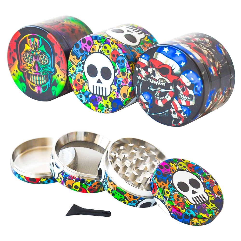 

50MM 4 Layers Herb Grinder Smoke Accessories Zinc Alloy Tobacco Metal Grinders for smoking day herb