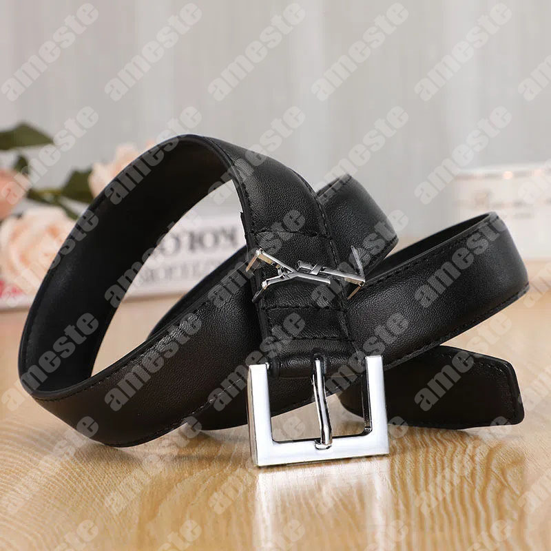 

Fashion Men Belts Designer Leather Belt For Women Classic Letter S Buckle Luxury Lady Waistband Gold Silver Mens Ceintures Gurtel Width 3cm