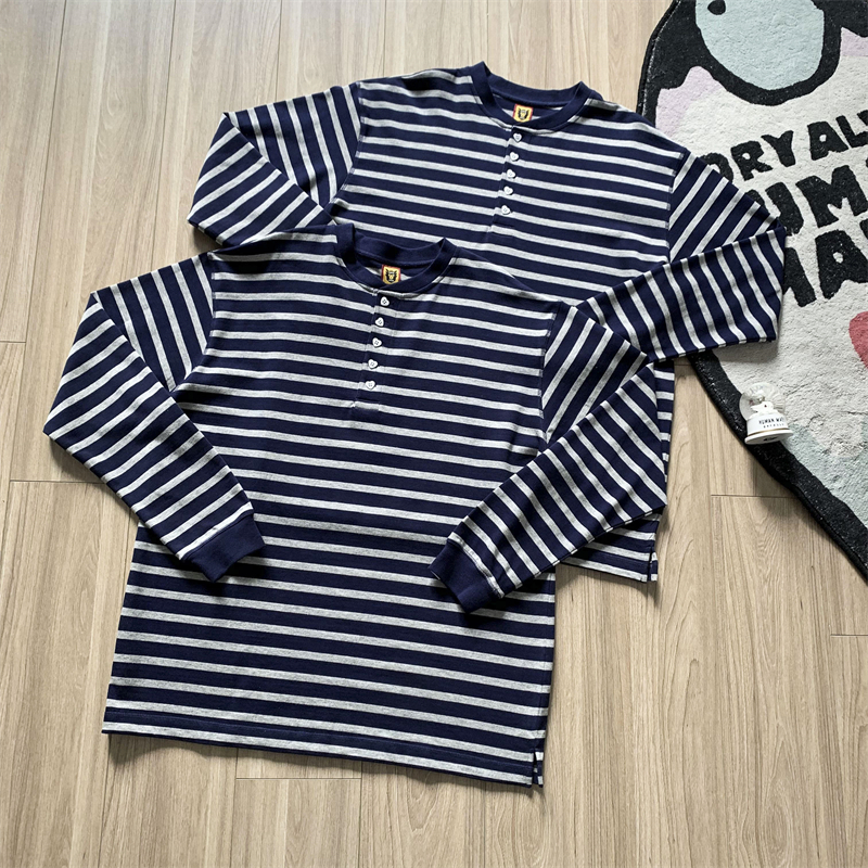 

Black Stripe T-shirt Men's Plus Tees Women 1 Quality Long Sleeve T Shirt Tee Tops