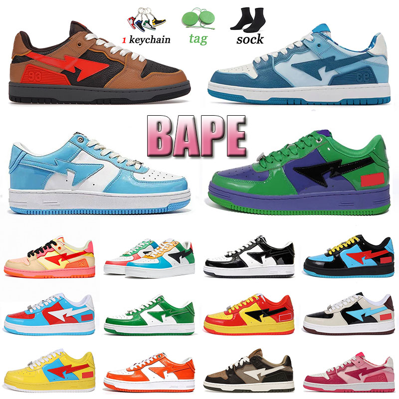 

shoes designer women bapestas designer mens women casual shoes platform sneakers Bapestas A Bathing Baped Sk8 Sta Black White Green JJJJound Bapesta Skate Low, 36-45 nostalgic blue yellow