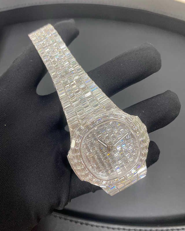 

Wristwatches D17 luxury mens watch 4130 movement watch for men 3255 montre de luxe watch Mosang stone iced VVS1 GIA Diamond watchs wristwatch, Screwdriver 1 pic
