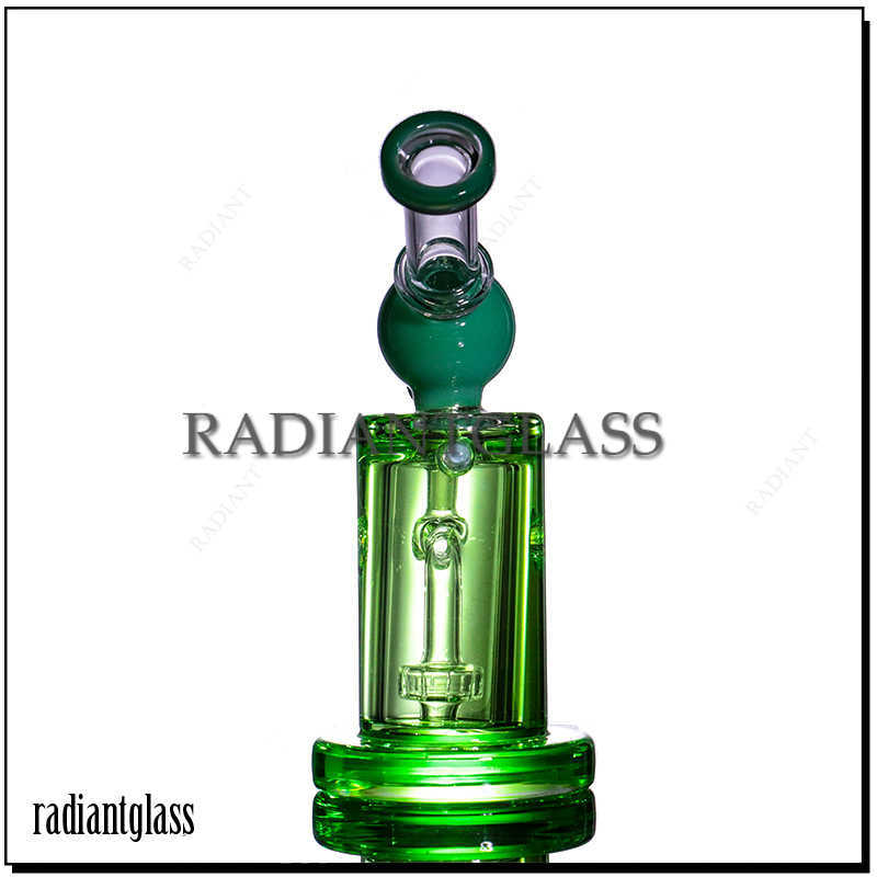 

Hookahs Glycerin glass bong showerhead smoking water bongs bent style handblown for tobacco dry herb