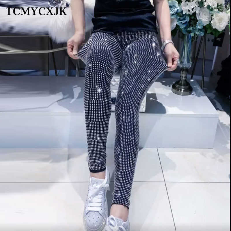 womens pants capris korean fashion autumn woman new hot rhinestone trousers harajuku slim sweatpants joggers y2211-image-817654222
