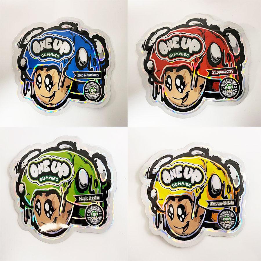 

Gummies special-shaped packaging bags 3.5g irregular cartoon head resealable smell proof holographic zipper plastic package