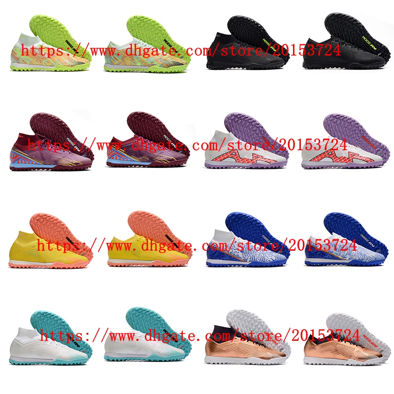 

2022 mens soccer shoes Zoomes Mercurial Superfly IX Elite TF Turf football boots cleates Firm Ground Trainers, As picture 14