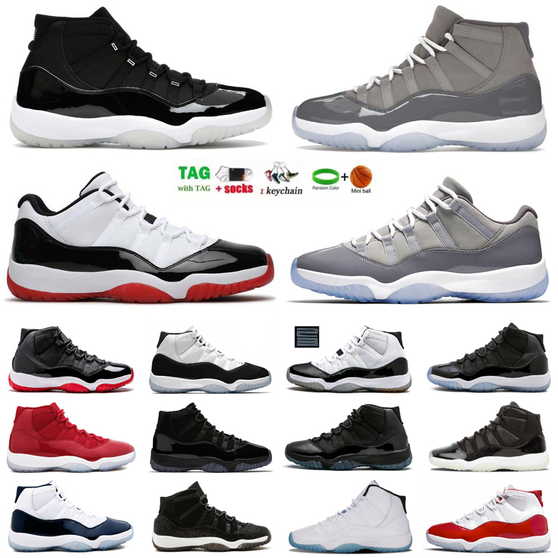 

11 11s Basketball Shoes High Quality Cool Grey Low Citrus 25th Space Jam Gamma Blue Concord White Bred Man S Designers Sneakers Women XI Trainers, Shoebox