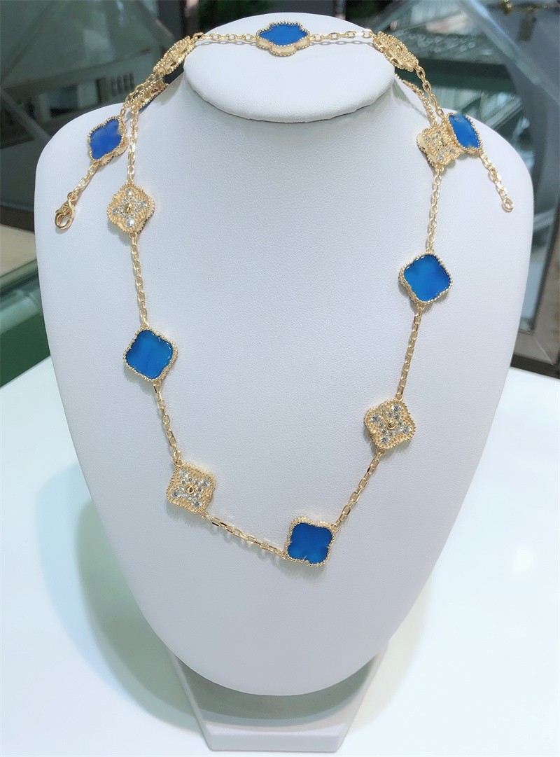 

Fashion Classic Pendant 4/Four Leaf Clover10 flower Necklace Single Diamond Elegant Clover Necklaces for Woman Jewelry Gift Quality