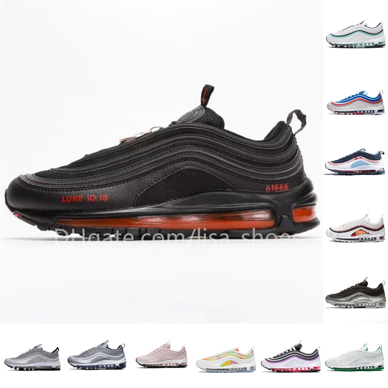 

original ripple design Running Shoes Men Women Triple Black White Silver Bullet Beach Reflective Trainers Outdoor Sneakers OG SE Premium 50 COLORS 97S, The box