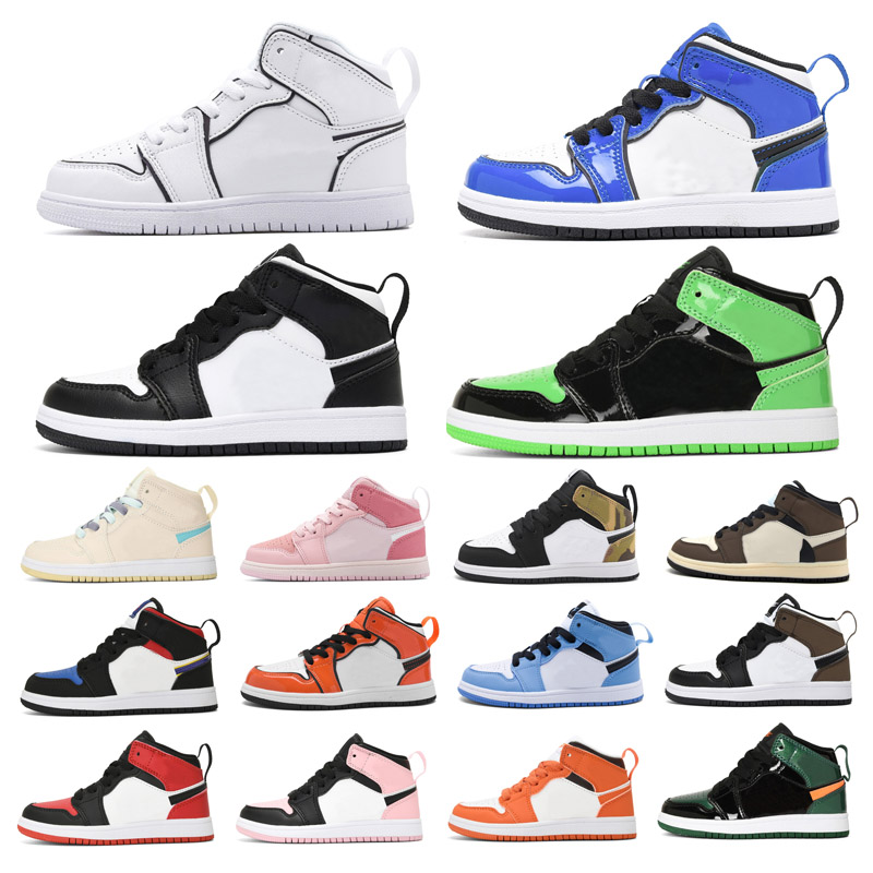 1S Chaussures pour enfants Chaussures de course Baskets Zhongbang Skate Baskets Université Rouge Noir Blanc Bleu Track Runner Chaussure de basket