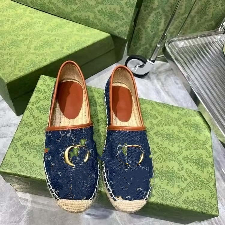 

Designer classic lady platform fisherman shoes luxury Flat women Straw bottom casual boat shoe Metal buckle 100% leather Ladies Lazy Loafers size 35-39-40-41 03