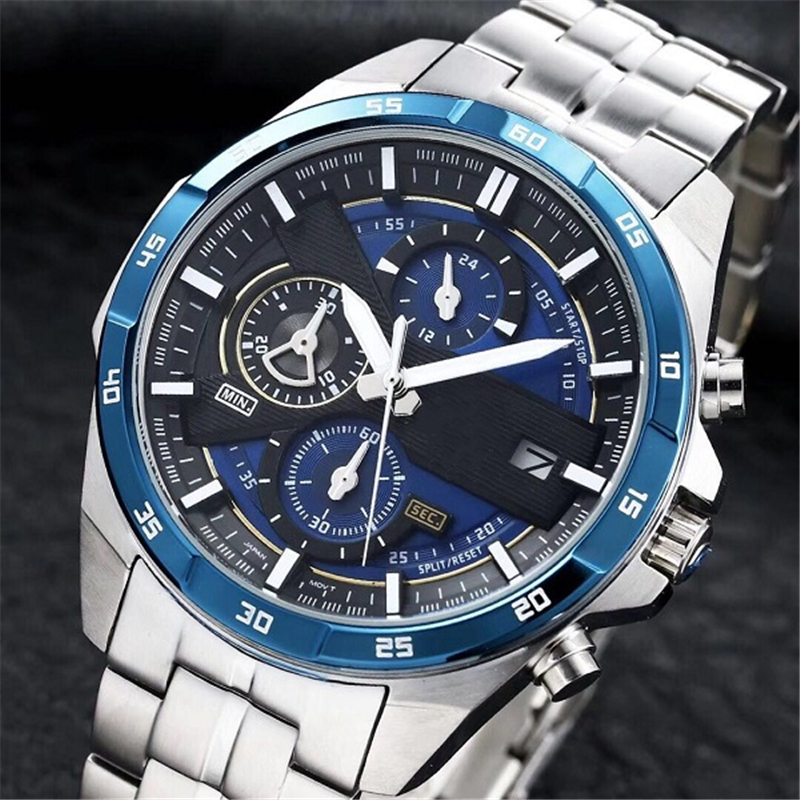 

556 Sports Quartz Calendar Men's Watch Waterproof World Time Metal Large Dial Iced Out Watch All hands can operate oak series