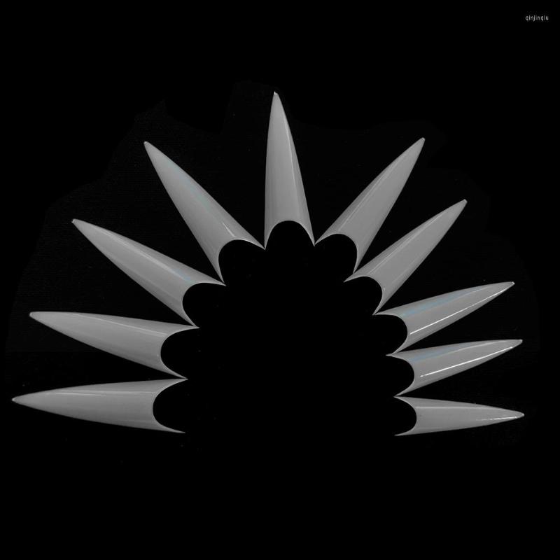 

False Nails 100pcs Nail Tips Pointed Suitable For Professional Salon Or Home Use Stiletto, Clear-100p