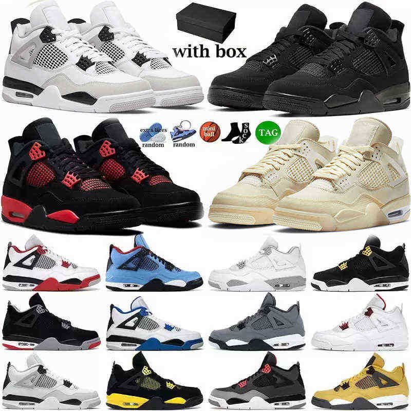 

Jumpman 4 4s Military Black basketball shoes men Red Thunder s 4 Sail Cat White Oreo Pure Money Infrared Metallic Purple Cool, 29