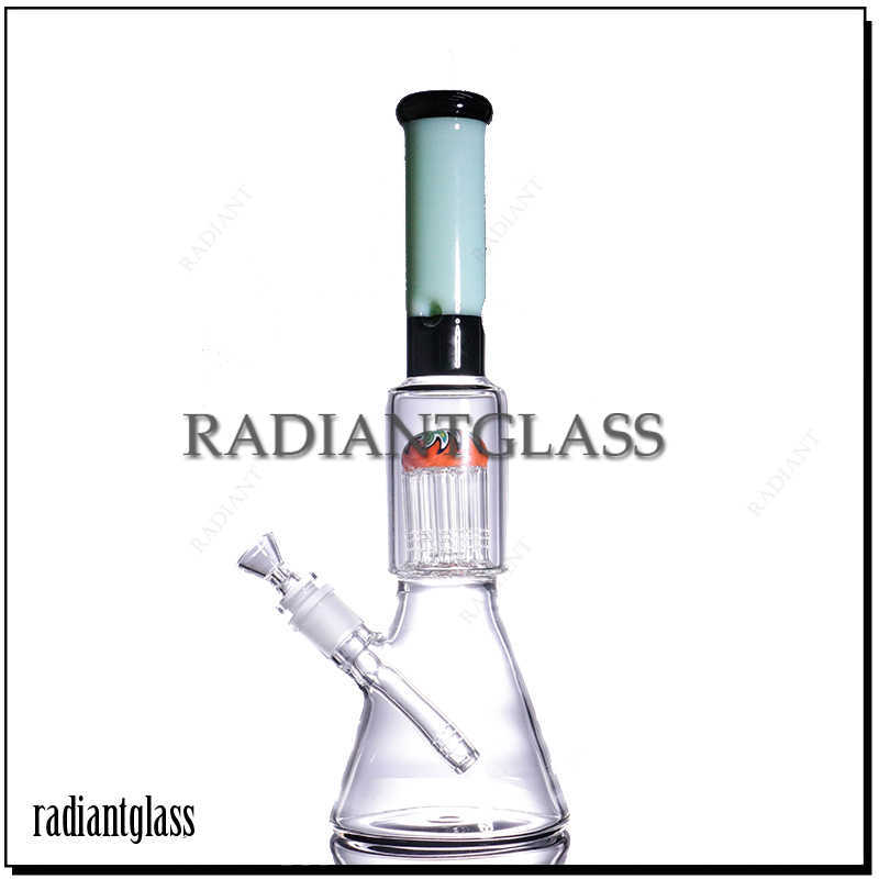 

Hookahs Beaker Glass Bong 12-arm tree Perc Corn Bongs thick smoking water pipe with 14mm glass bowl