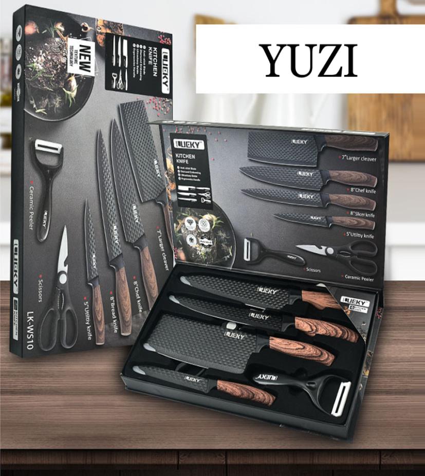 

Stainless Steel Kitchen Knives Set Chef Knife Scissor Ceramic Peel Meat Cleaver Slicing Tools Utility Cooking Tool5710935