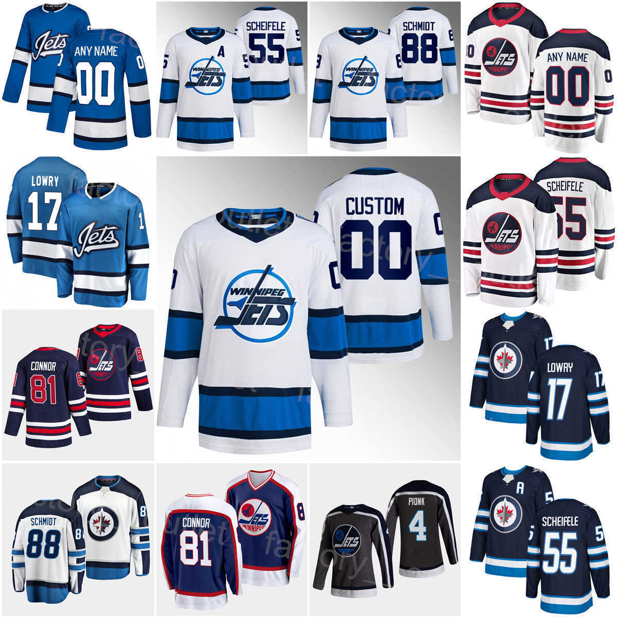 

Winnipeg Hockey Jets 81 Kyle Connor Jersey''Nhl''17 Adam Lowry Pierre-Luc Dubois Evgeny Svechnikov Rutger McGroarty Mark Scheifele Nate Schmidt, White