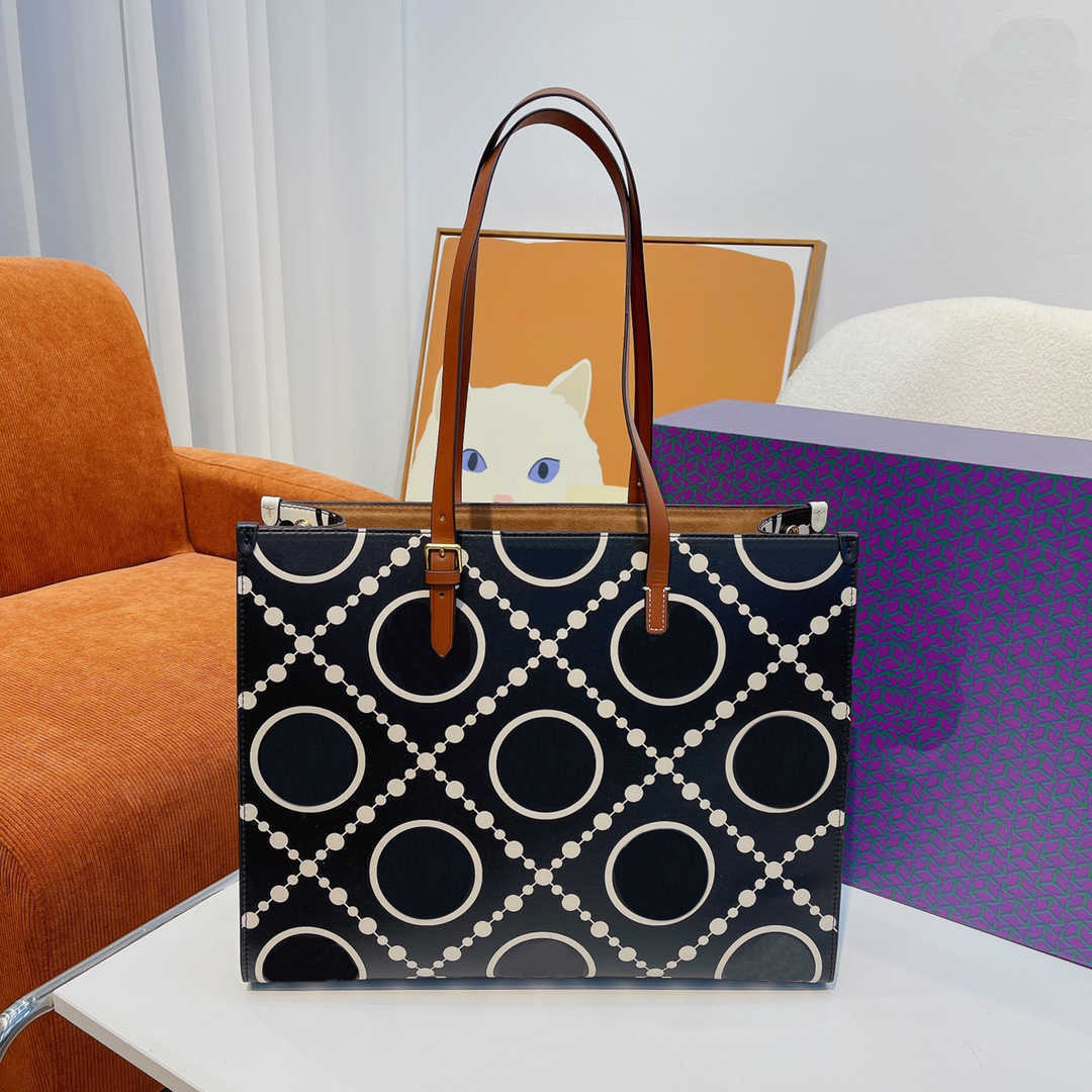 Designer Luxury Women Bag Torys Handbag TB Fashion Inclined Shoulder Bags Versatile Purses Tories Burchs Totes Large Capacity Saddle Coal 7A Qual-image-829500326