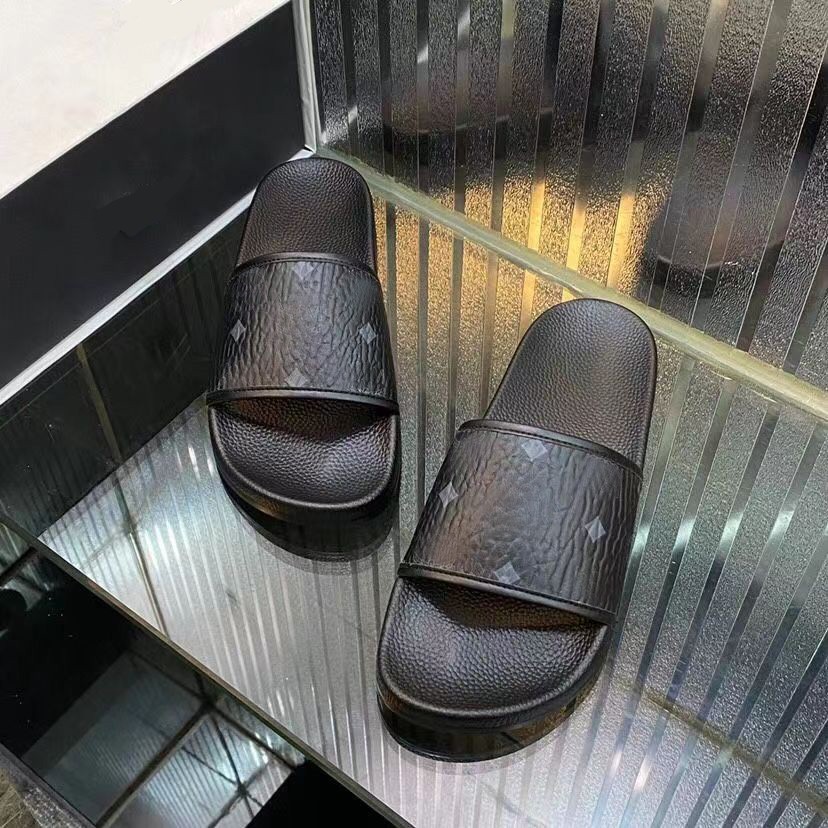 

Men's and women's slippers printed anti-skid casual fashion couple beach shoes, Brown