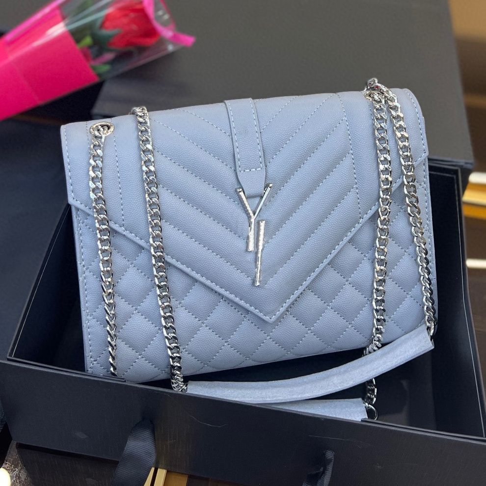 

Luxury Shoulder Bag Women Tote Top Designer Handbags 2022 New Black Classic Diagonal Stripes Quilted Chains Double Cross Bags
