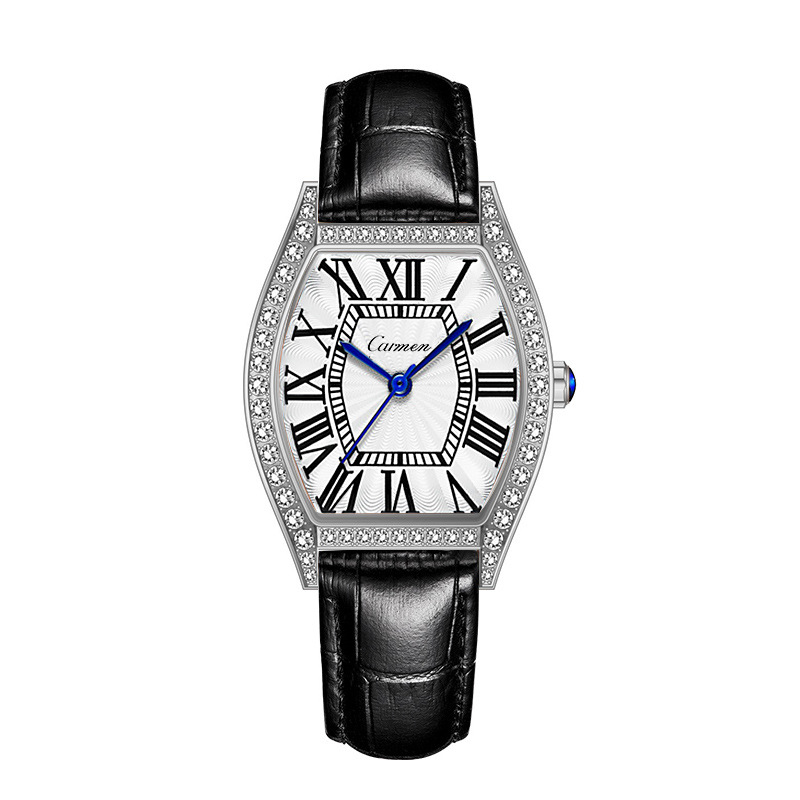 

Watch Girl 2021 New Junior High School Student Girl's Simple Temperament ins Style Small Group Electronic Mechanical Women's Watch-3, Option 3
