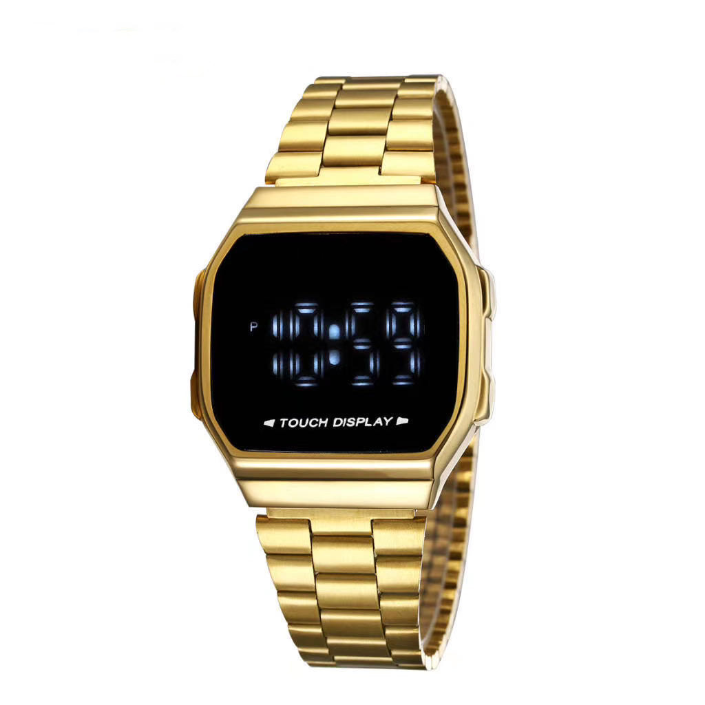 

Men's Sports Quartz Digital Watch Iced Out Watch Colorful Metal Dial Touch Screen Waterproof World Time Oak Series