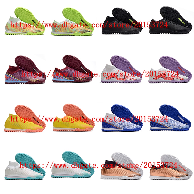 

2022 mens soccer shoes Zoomes Mercurial Superfly IX Elite TF Turf football boots cleates Firm Ground Trainers, As picture 16