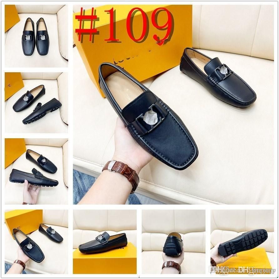 

3A Spring Summer New Men's Designer Loafers Comfortable Flat Casual Shoes Luxury Men Breathable Slip-On Soft Leather Driving Shoes Moccasins 33, #90