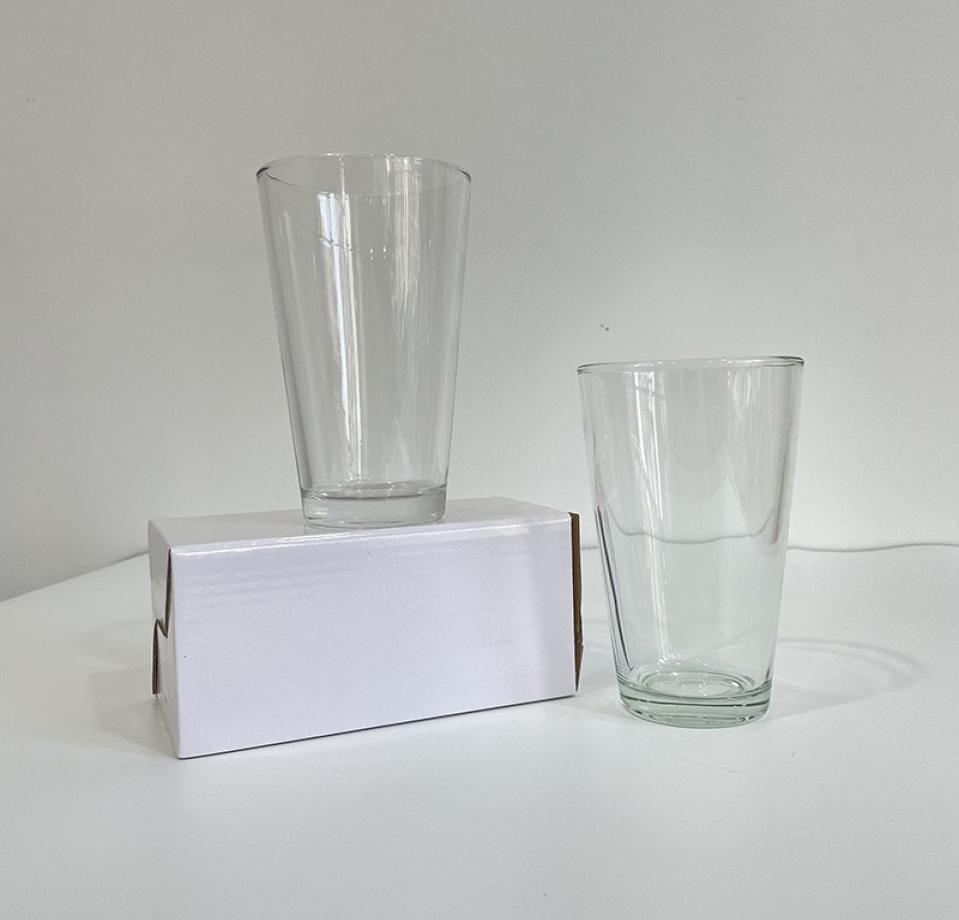 

16oz Sublimation Glass Pint Cup Blank Clear Wine Glasses Beer Mug3678157