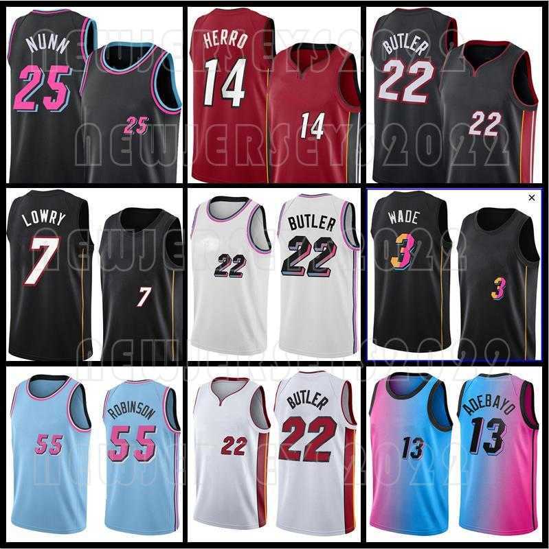 

Jimmy 22 Butler Basketball Jersey Dwayne 3 Wade Tyler 14 Herro Kyle 7 Lowry 75th Anniversary Heats Dwyane Bam 13 Ado Duncan 55 Robinson, 2021 new jersey